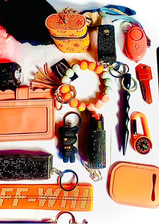 Bright Orange Self Defense Keychain