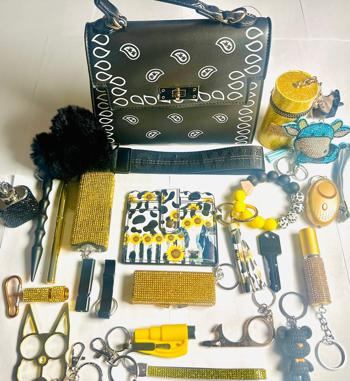 25 Pcs Hand Bag with Self Defense Accessories