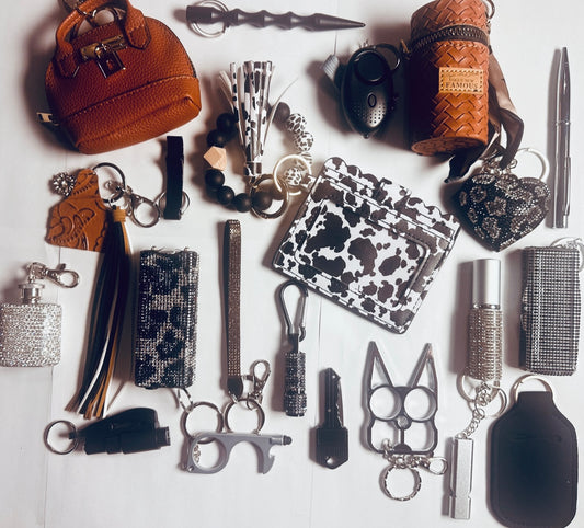 21 Pcs Self Defense Keychain Set