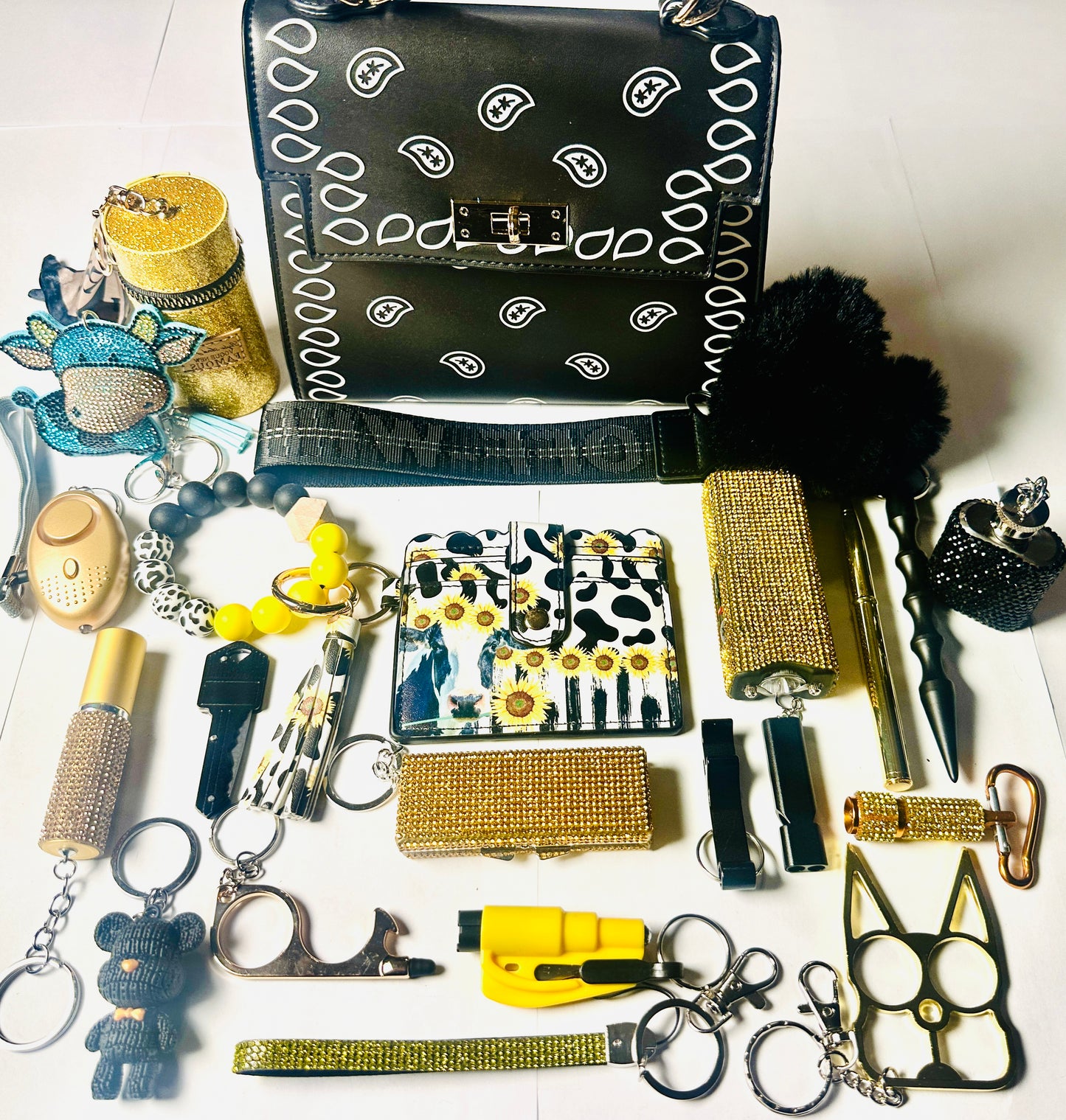 25 Pcs Hand Bag with Self Defense Accessories